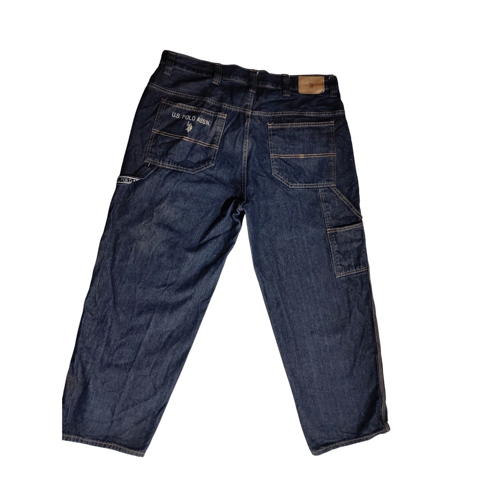 US Polo Assn Mens 38x30 Dark Wash Relaxed Straight Leg Y2K Vintage Jeans - Picture 2 of 9